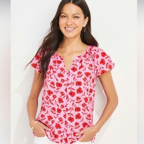 Vineyard Tops - Vineyard Vines NWT Rock Rose Floral Ladies Blouse XL